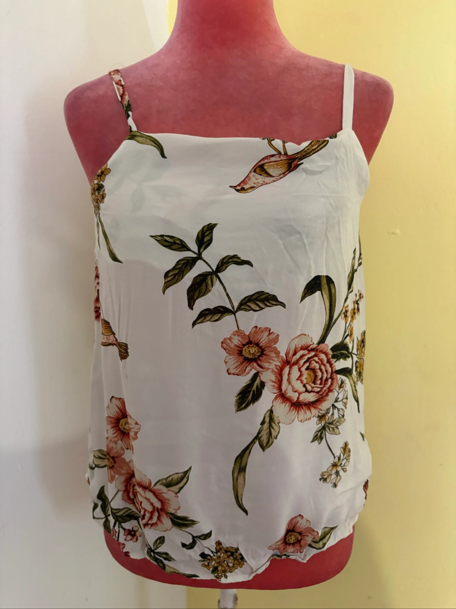 Floral White Strappy Top – photo 2